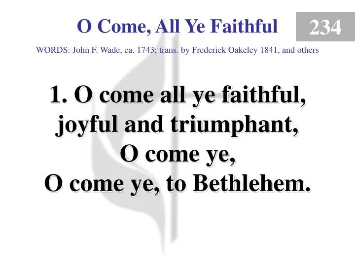 o come all ye faithful verse 1