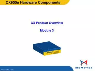 CX900e Hardware Components