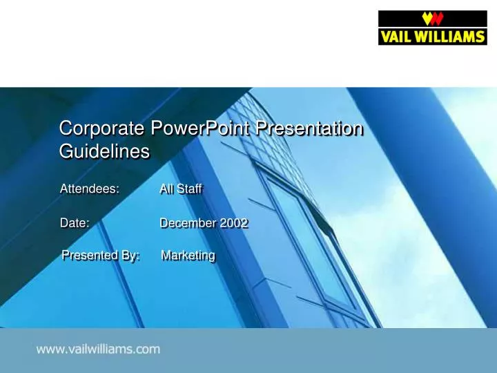 corporate powerpoint presentation guidelines