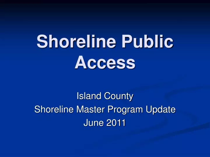 shoreline public access