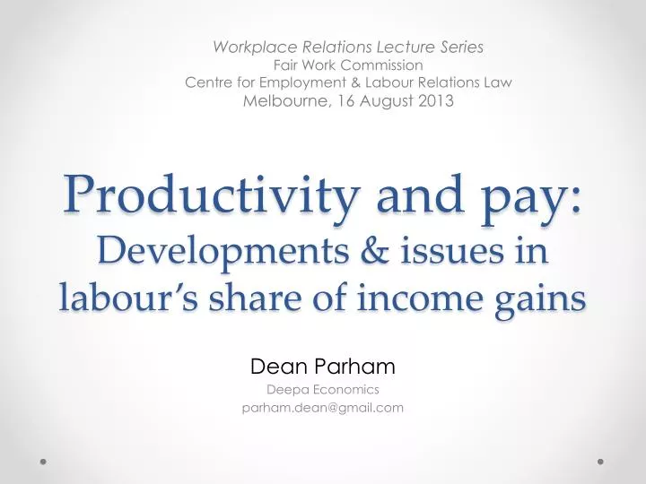 productivity and pay developments issues in labour s share of income gains