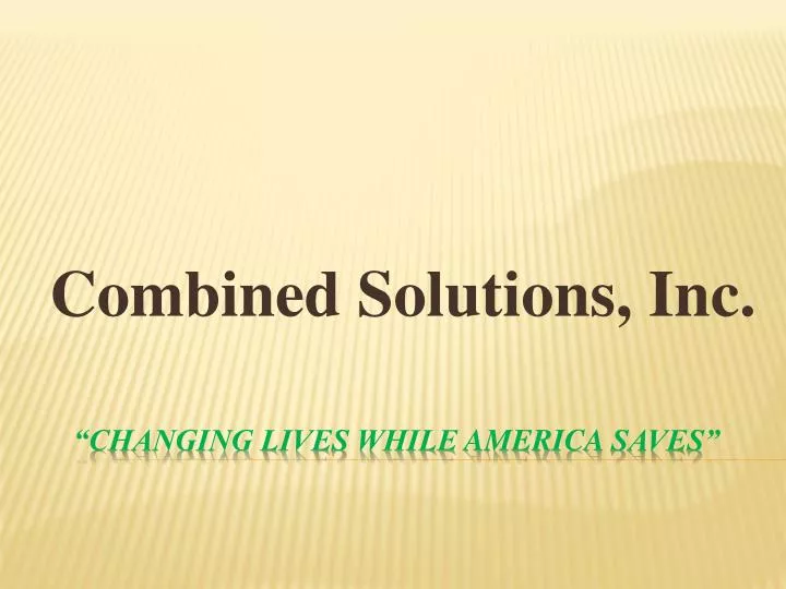 combined solutions inc