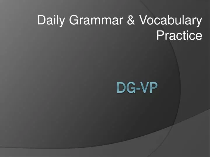 daily grammar vocabulary practice