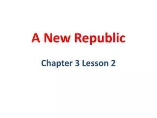 A New Republic