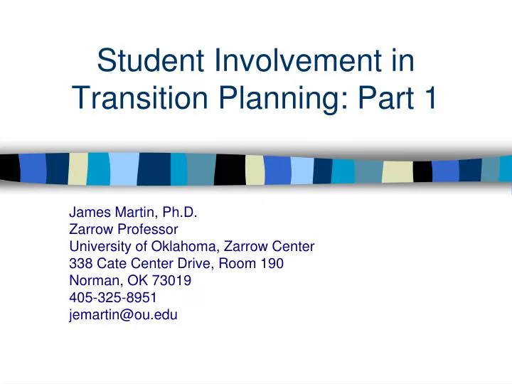 student involvement in transition planning part 1