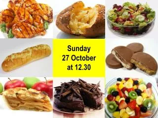 Sunday 27 October a t 12.30