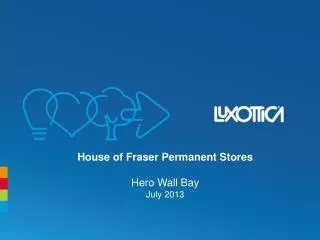 House of Fraser Permanent Stores Hero Wall Bay July 2013