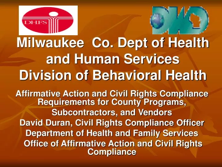 milwaukee co dept of health and human services division of behavioral health