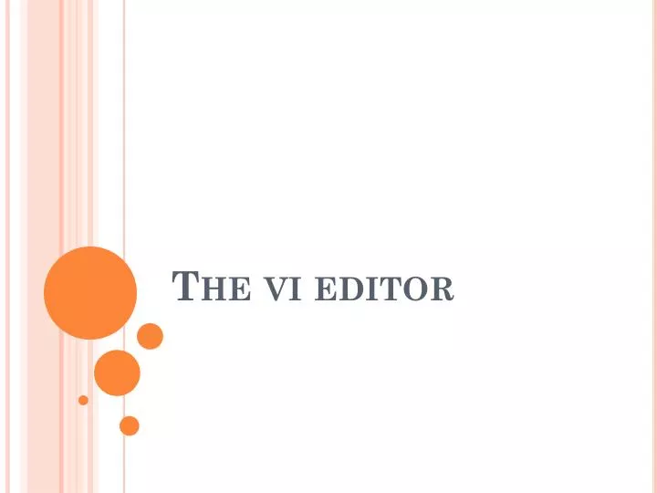 the vi editor