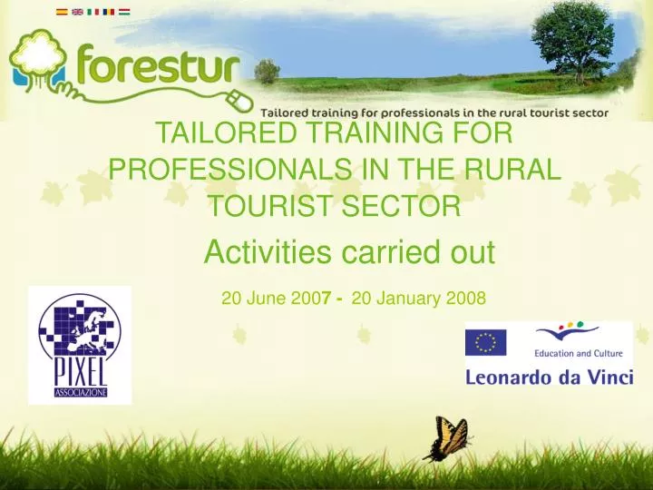 tailored training for professionals in the rural tourist sector