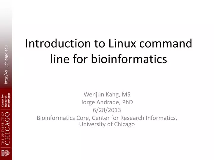 introduction to linux command line for b ioinformatics