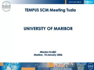 TEMPUS SCM Meeting Tuzla