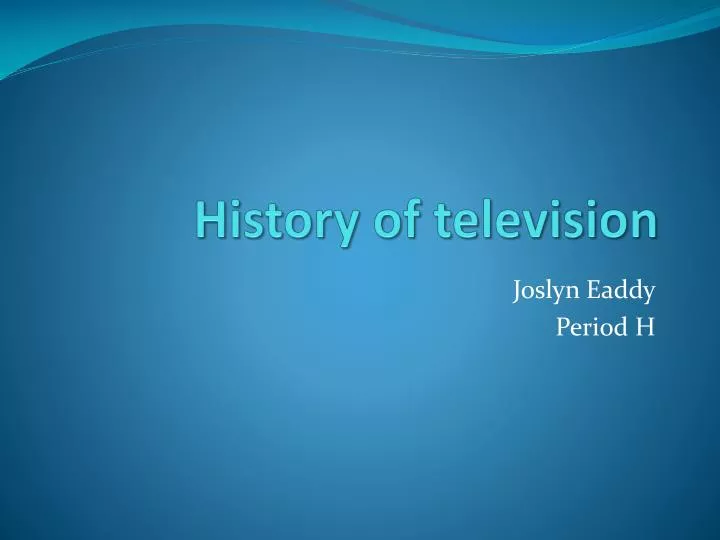 history of television
