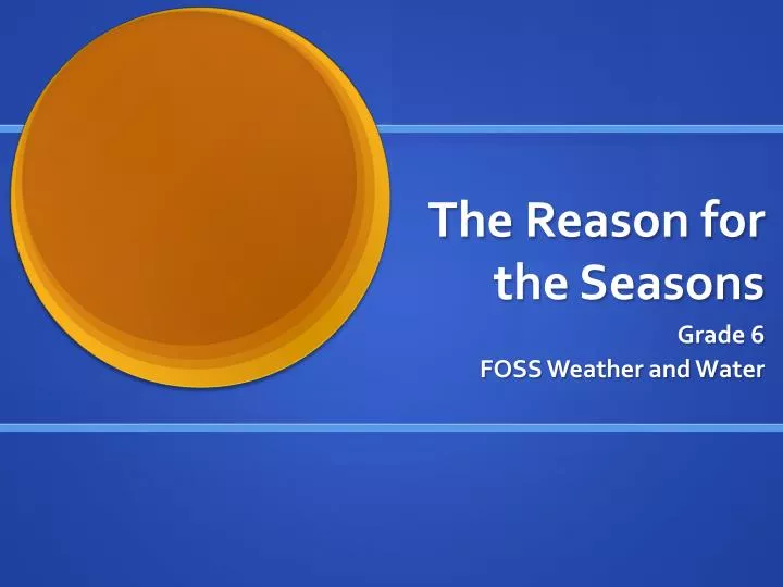 the reason for the seasons