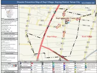 Disaster Prevention Map of Dapi Village, Xiaying District, Tainan City
