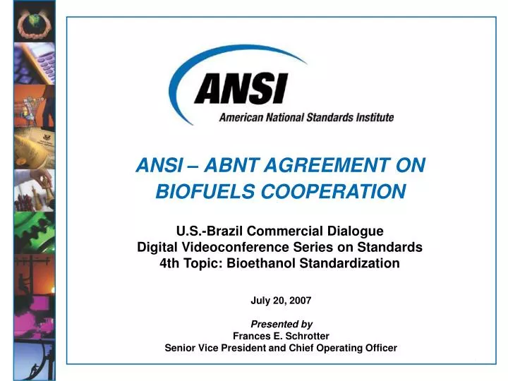 ansi abnt agreement on biofuels cooperation