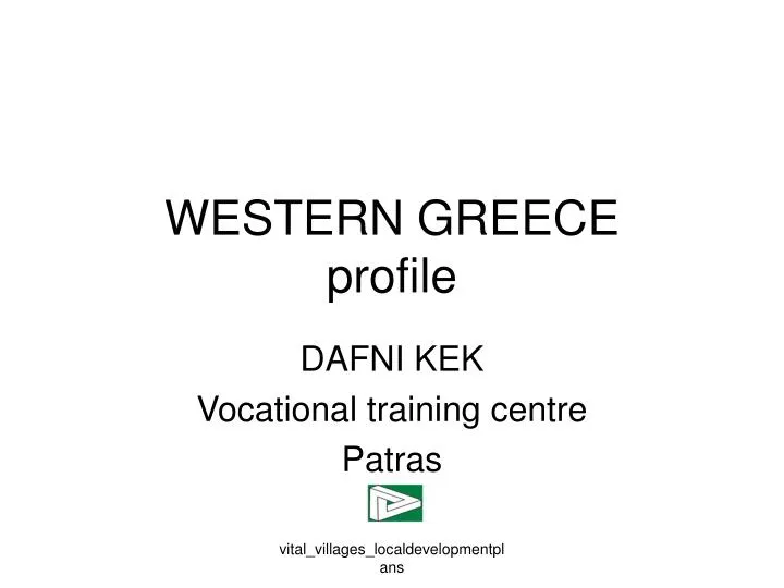 western greece profile