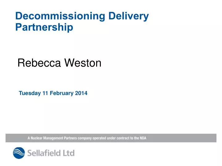 decommissioning delivery partnership