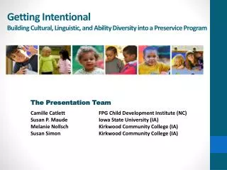 Getting Intentional Building Cultural, Linguistic, and Ability Diversity into a Preservice Program