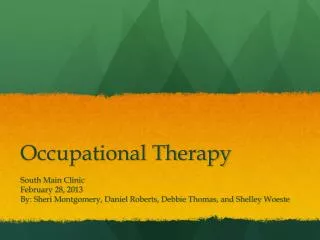 Occupational Therapy