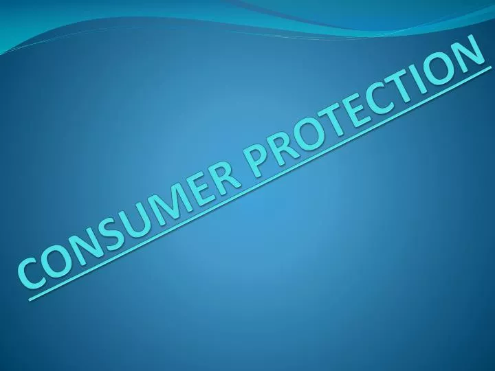 consumer protection