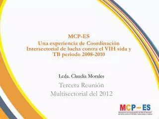 lcda claudia morales tercera reuni n multisectorial del 2012