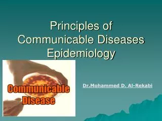 Principles of Communicable Diseases Epidemiology