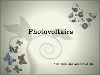 Photovoltaics