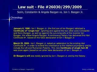 Law suit - File #26030/299/2009