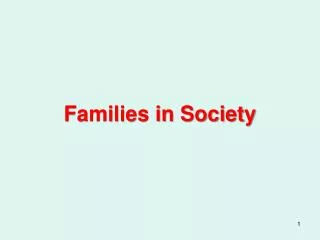Families in Society