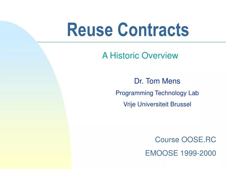 reuse contracts