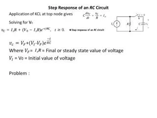 step response of an rc circuit