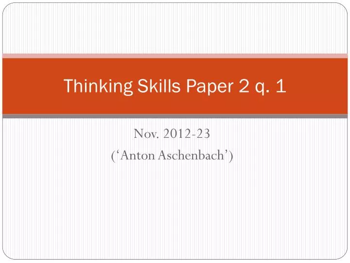 thinking skills paper 2 q 1