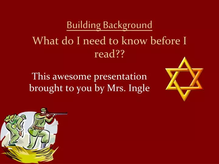 building background what do i need to know before i read