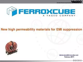 New high permeability materials for EMI suppression