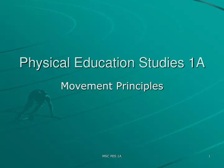 physical education studies 1a