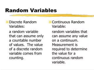 random variables