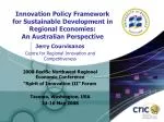 Jerry Courvisanos Centre for Regional Innovation and Competitiveness - slide 1