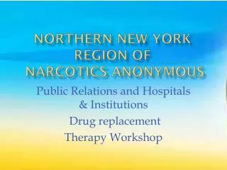 Northern New York Region of Narcotics Anonymous