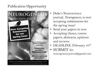 Publication Opportunity