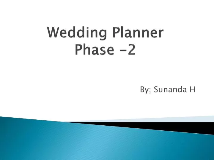 wedding planner phase 2