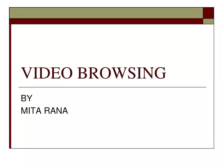video browsing