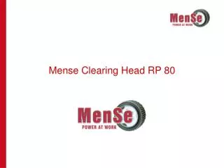 Mense Clearing Head RP 80