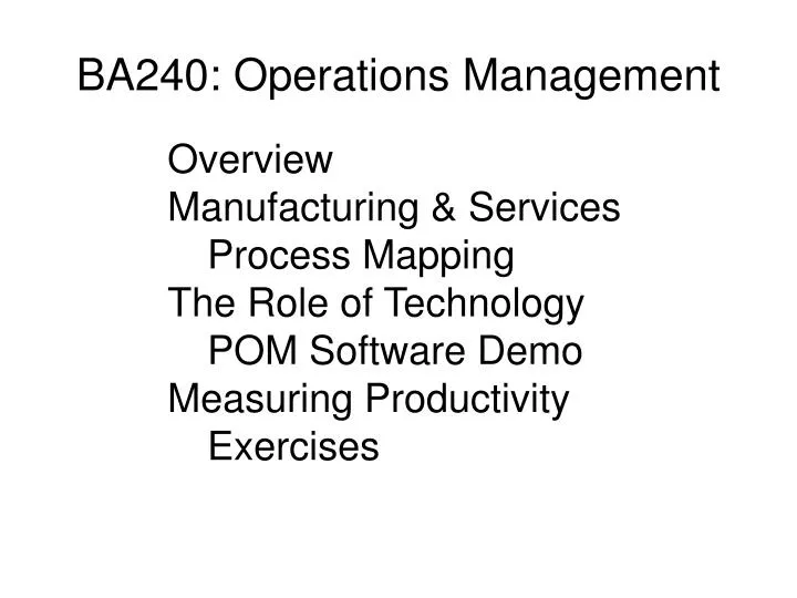 ba240 operations management