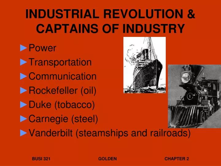 industrial revolution captains of industry