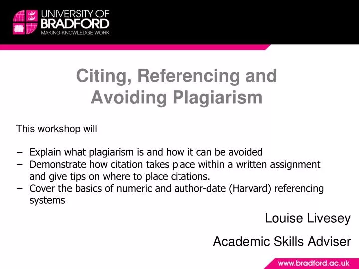 citing referencing and avoiding plagiarism