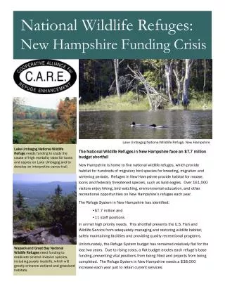 The National Wildlife Refuges in New Hampshire face an $7.7 million budget shortfall