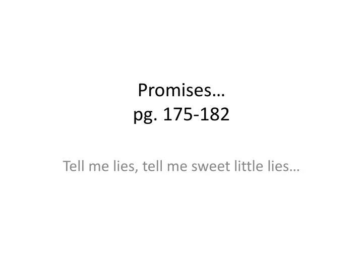 promises pg 175 182