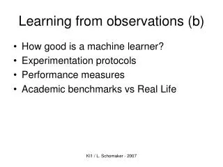 learning from observations b