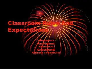 classroom rules and expectations